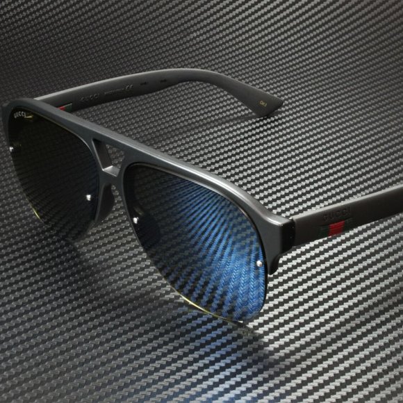 Gucci Blue Black 59mm Sunglasses - Picture 1 of 3